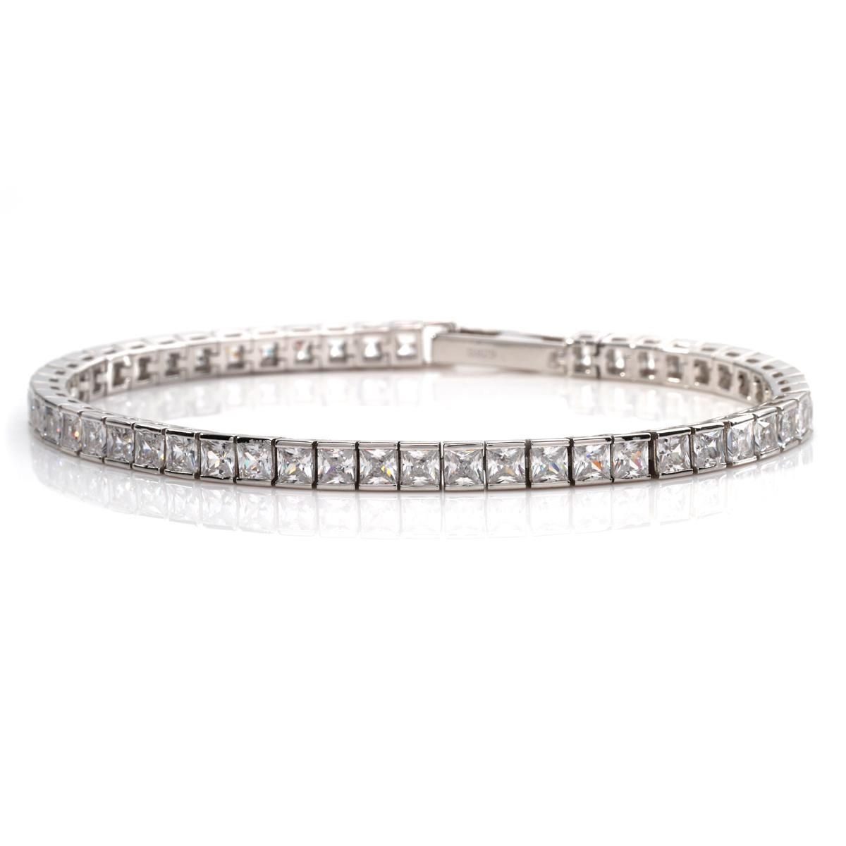 シルバー テニスブレスレット 幅4mm 18cm-20cm AHBL-D040 - AVALANCHE