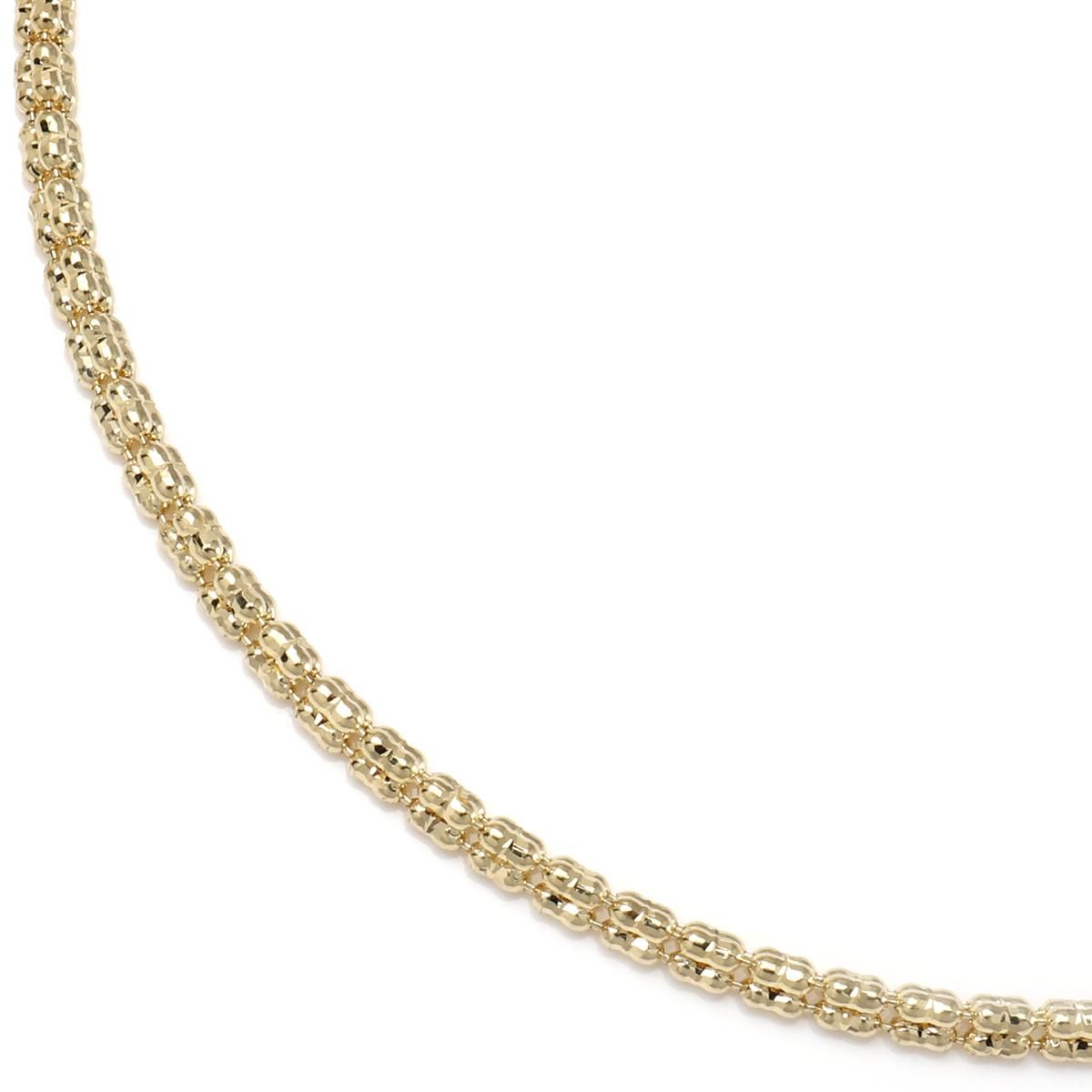 10K イエローゴールド アイスネックレス 幅2.5mm 46cm-51cm