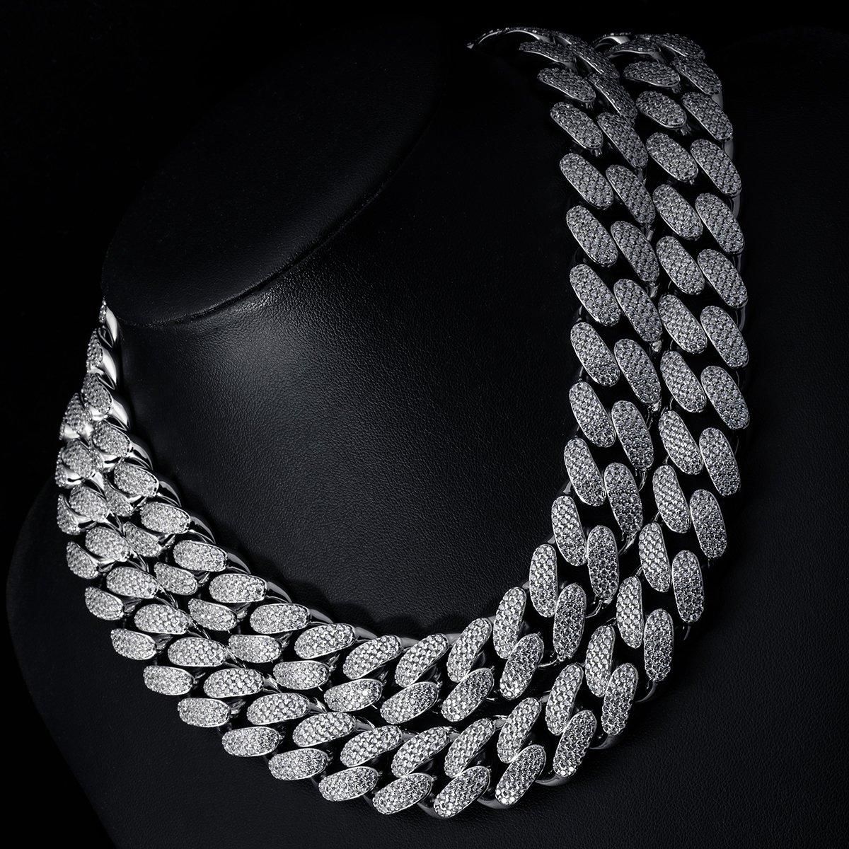 シルバー マイアミネックレス 幅20mm 45cm-55cm MIA-20MPV - AVALANCHE