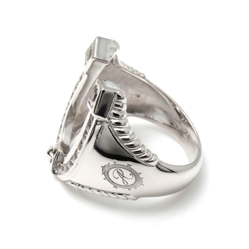 10K ホワイトゴールド リング 9号-21号 1-9630-03 - AVALANCHE