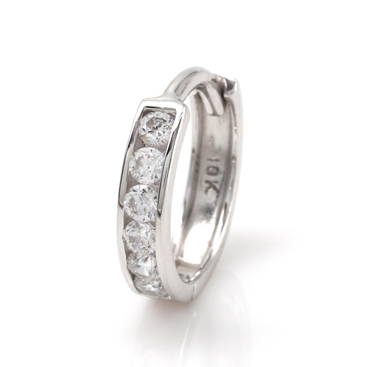 10K ホワイトゴールド ピアス 11mm - AVALANCHE OFFICIAL STORE