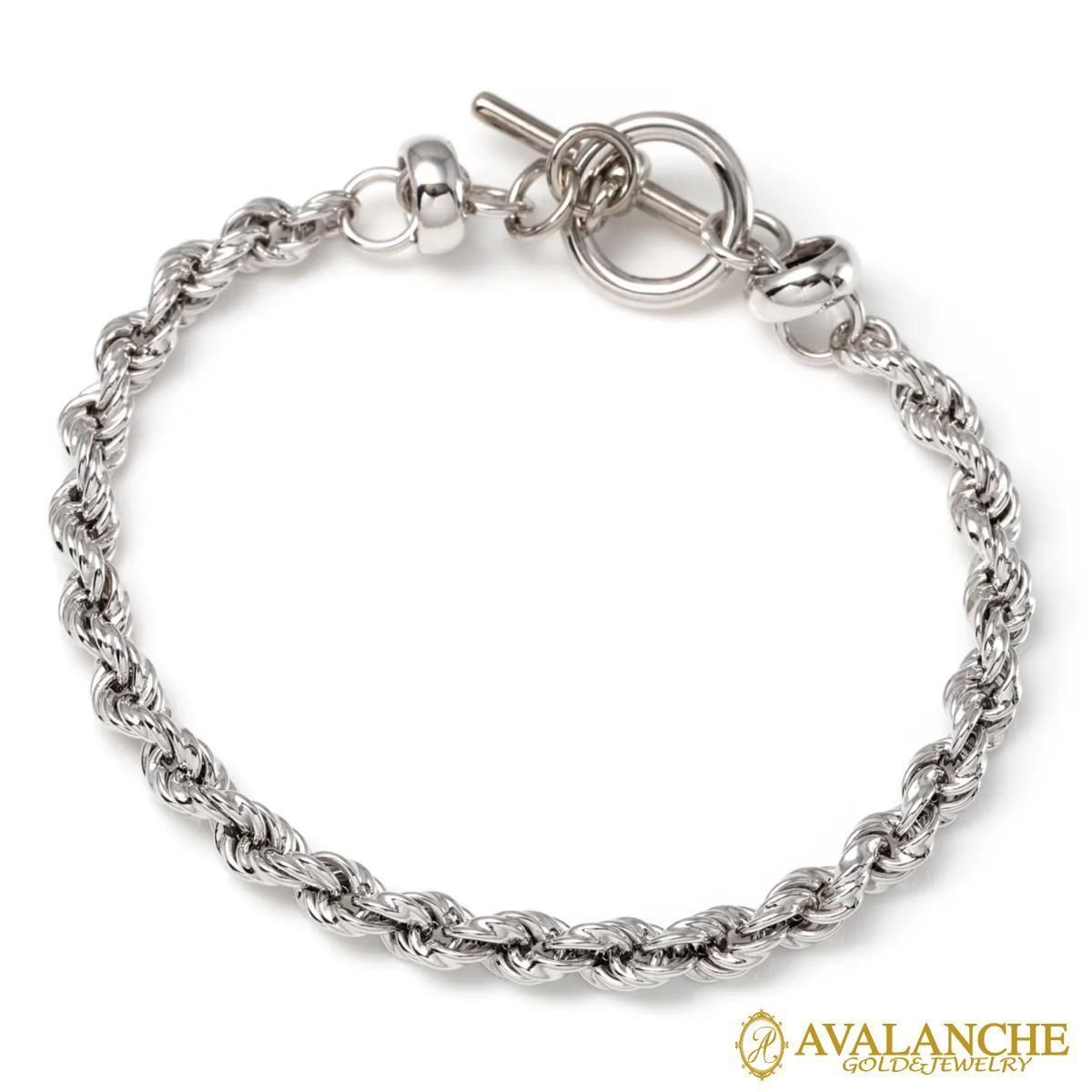 シルバー ロープブレスレット 幅5mm 17cm-21cm GIU586 - AVALANCHE