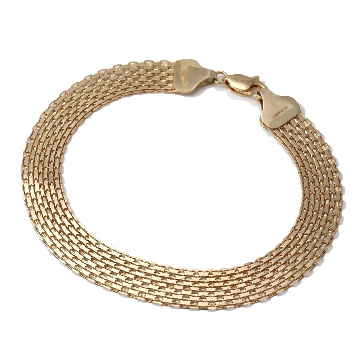 10K イエローゴールド ブレスレット 幅10mm 21cm - AVALANCHE OFFICIAL