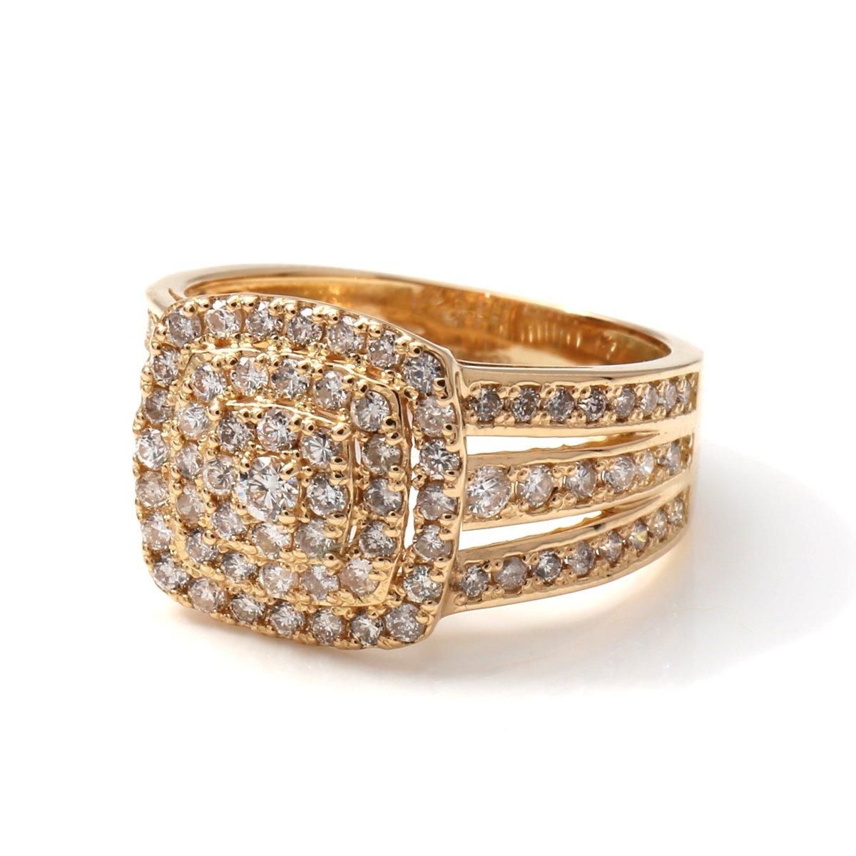 ダイヤモンド 18K イエローゴールド リング 10号-12号 - AVALANCHE