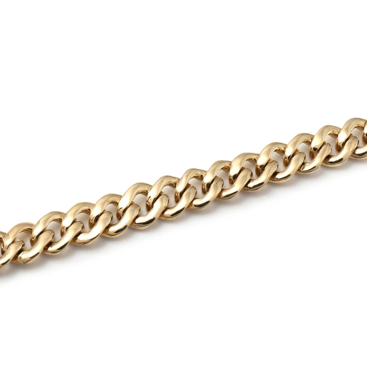 ダイヤモンド 14K イエローゴールド マイアミネックレス 幅5mm 46cm