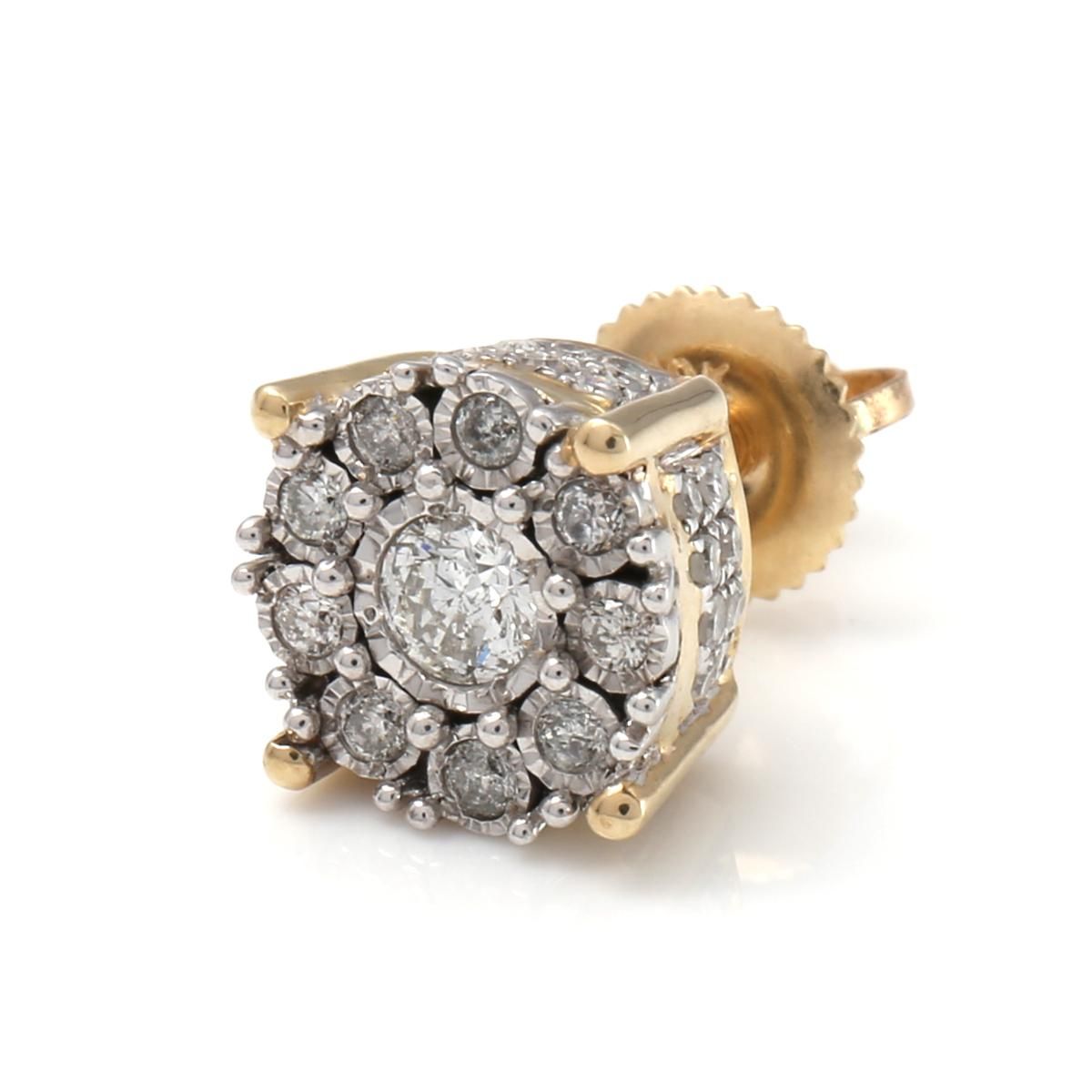 ダイヤモンド 10K イエローゴールド ピアス 9mm AER3552Y - AVALANCHE