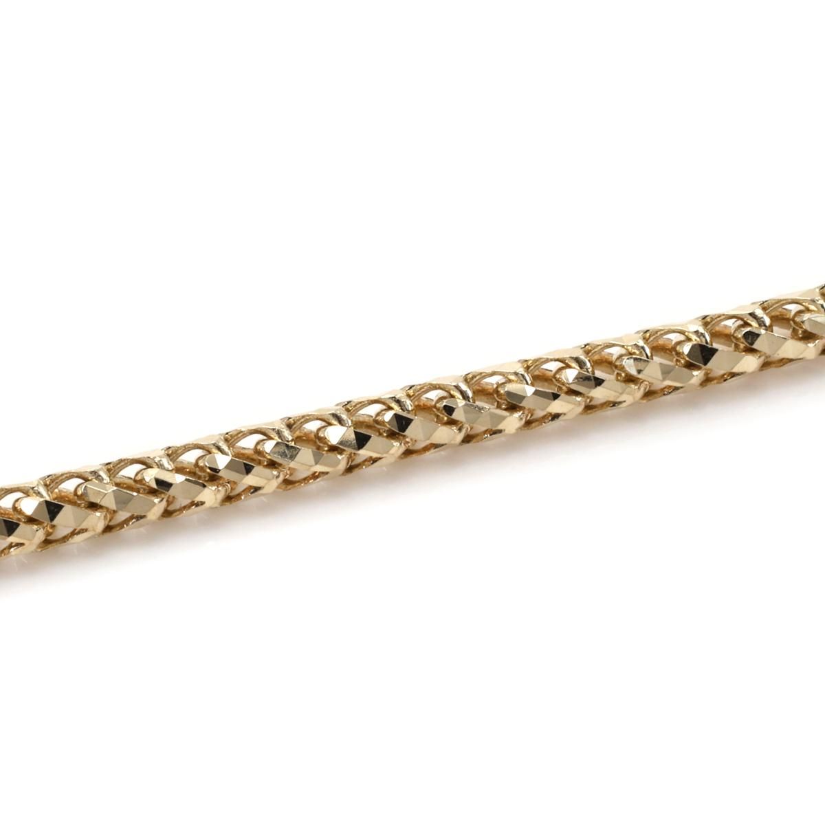 10K イエローゴールド フランクリンブレスレット 幅2mm 19cm KKP6613