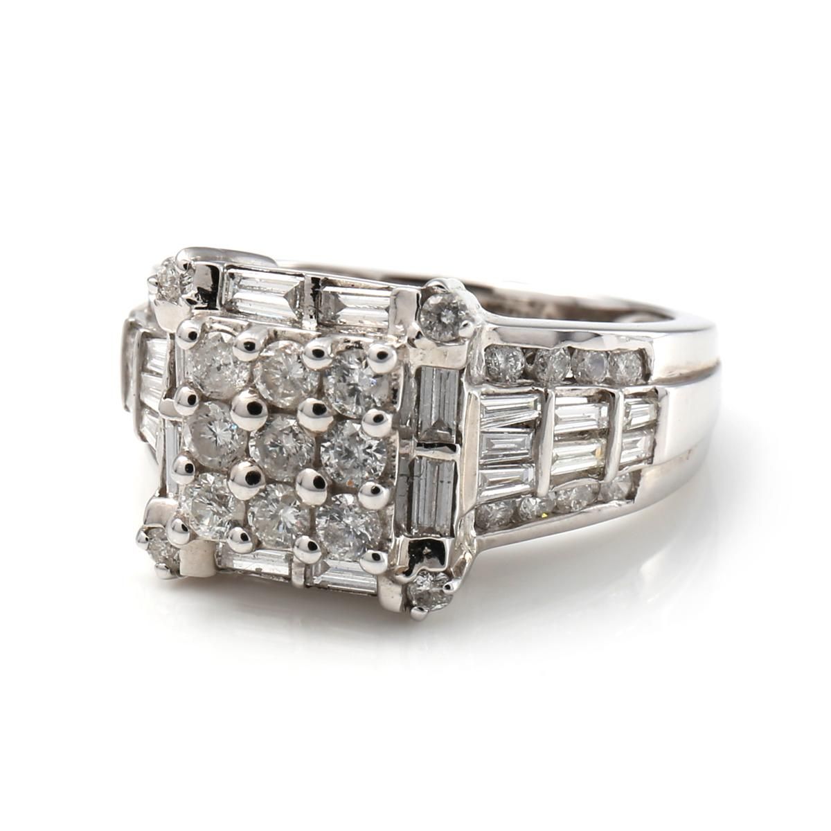 ダイヤモンド 10K ホワイトゴールド リング 13号 - AVALANCHE OFFICIAL