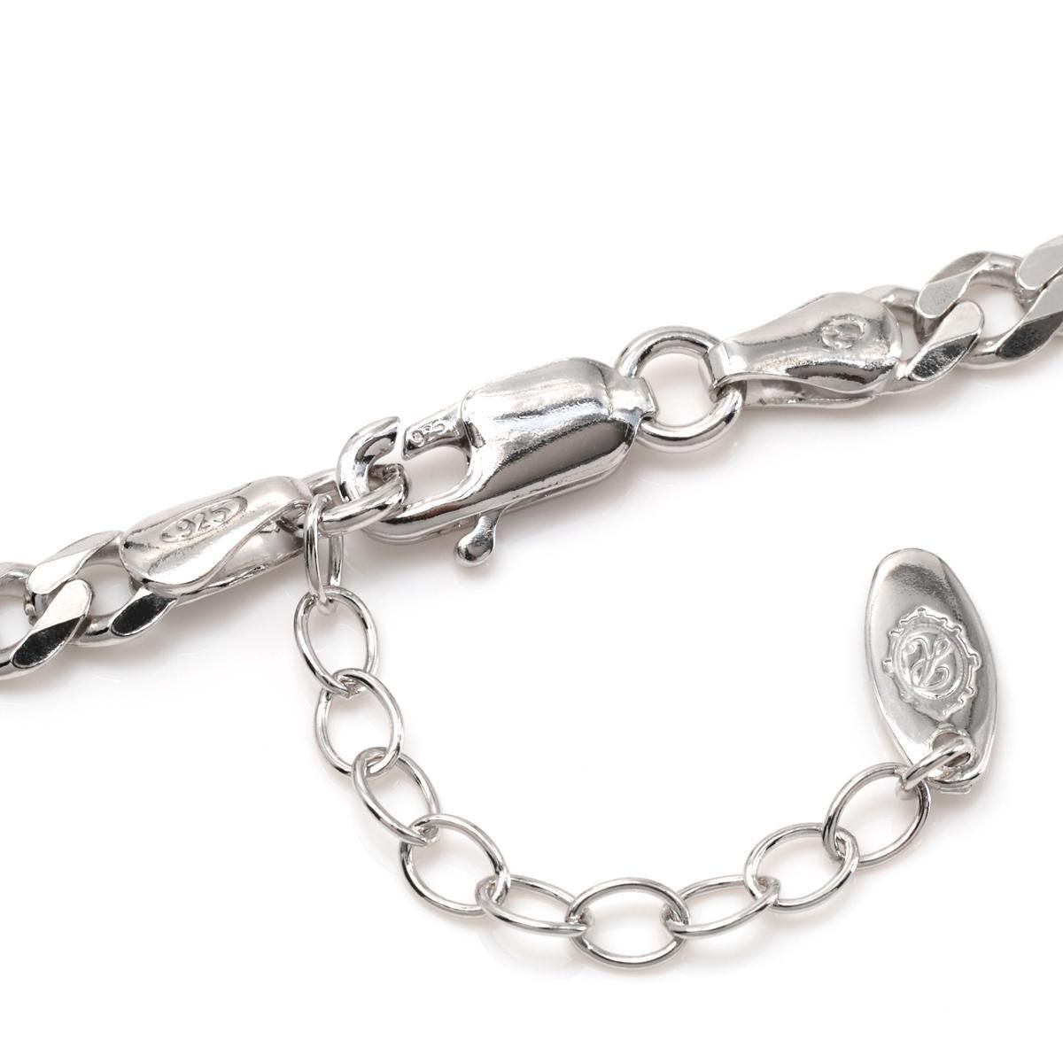 シルバー フィガロブレスレット 幅4.5mm 18cm-21cm 120F2-31D6