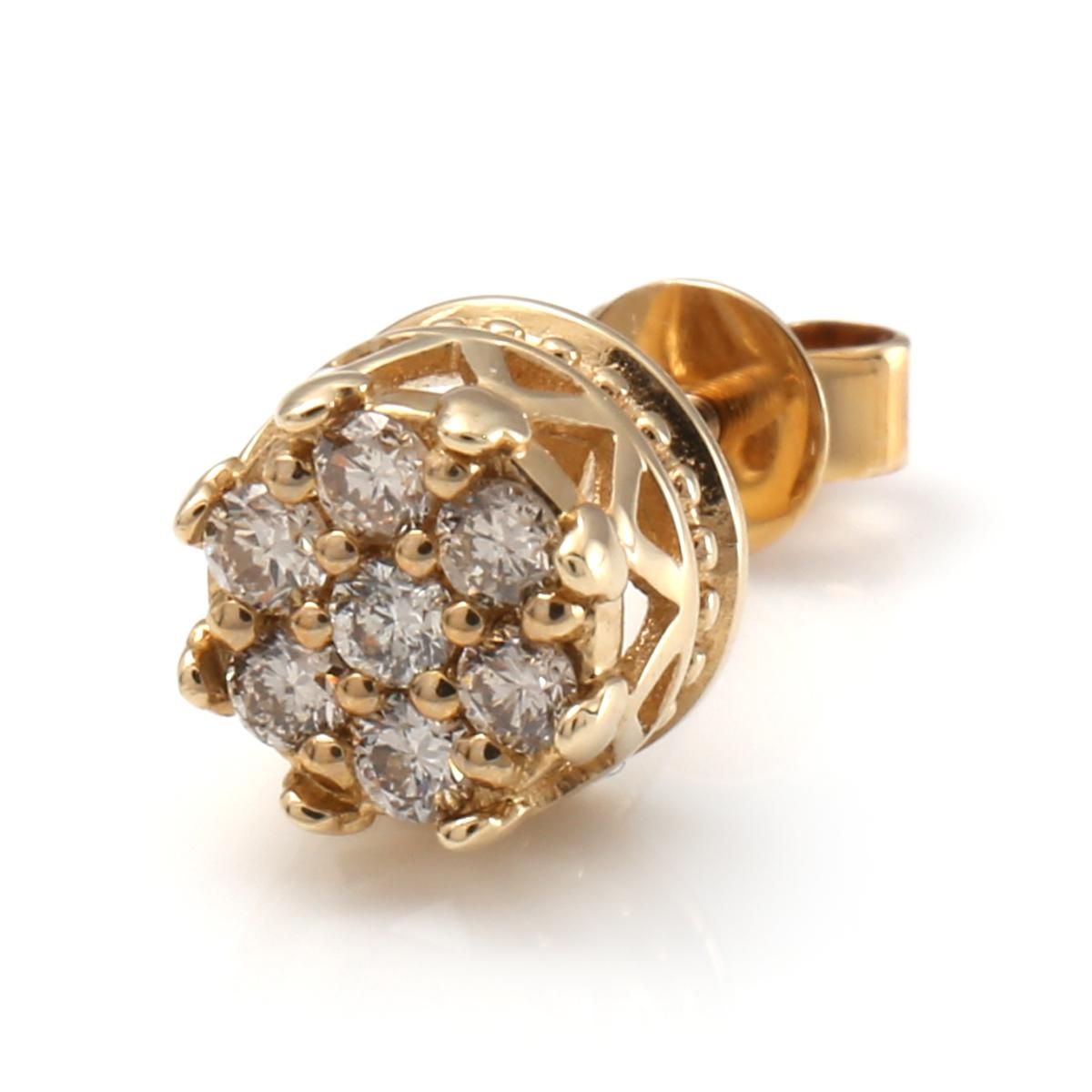 ダイヤモンド 10K イエローゴールド ピアス 7mm A0126047B-ALY