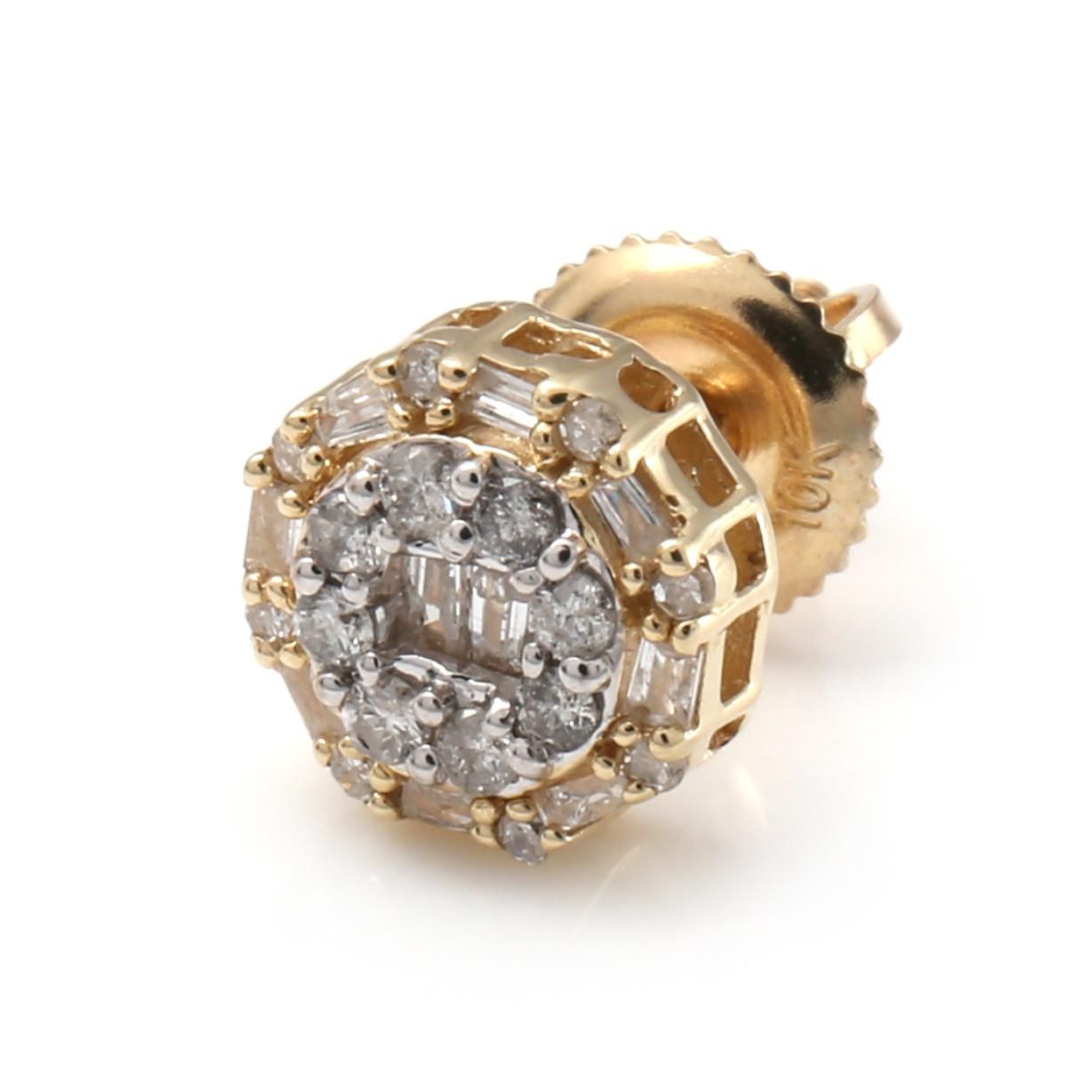 ダイヤモンド 10K イエローゴールド ピアス 7.5mm 118478 - AVALANCHE