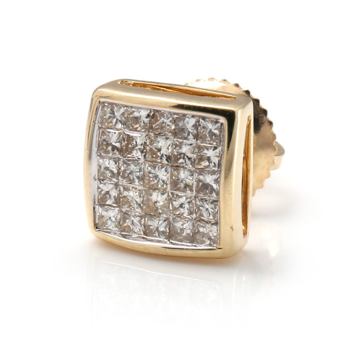 ダイヤモンド 10K イエローゴールド ピアス 7.5mm 133360 - AVALANCHE