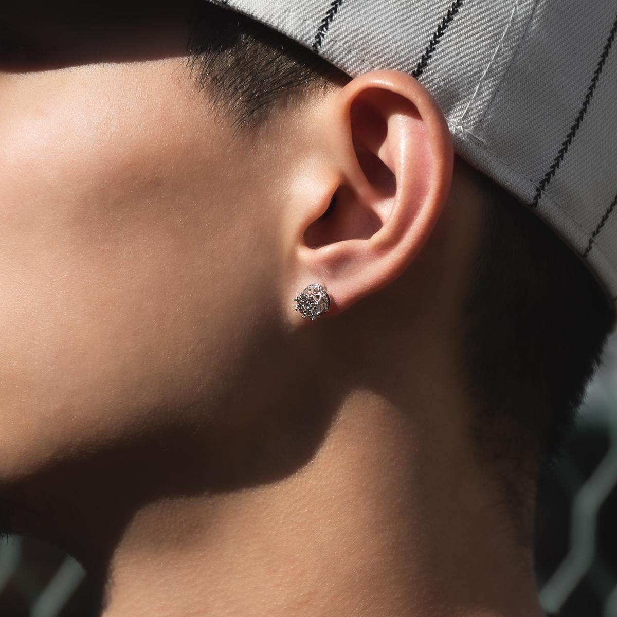 ダイヤモンド 10K ホワイトゴールド ピアス 7mm - AVALANCHE OFFICIAL