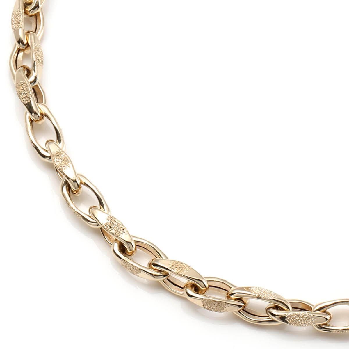 10K イエローゴールド ロイヤルケーブルネックレス 幅5mm 45cm-55cm