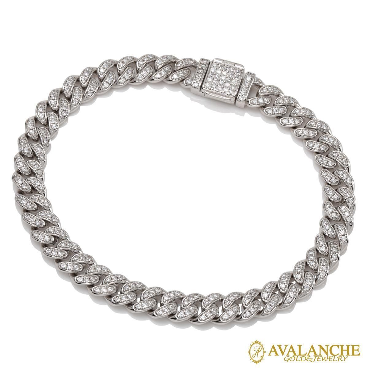 シルバー マイアミブレスレット 幅7mm 18cm-20cm AHB-0101-7MM