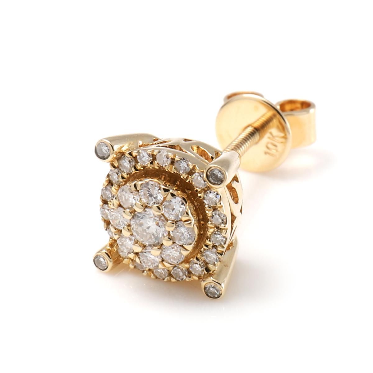 ダイヤモンド 10K イエローゴールド ピアス 7mm A0125946-ALY