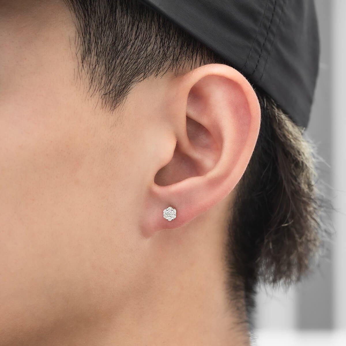 ダイヤモンド 10K イエローゴールド ピアス 4.8mm A0129328-YG