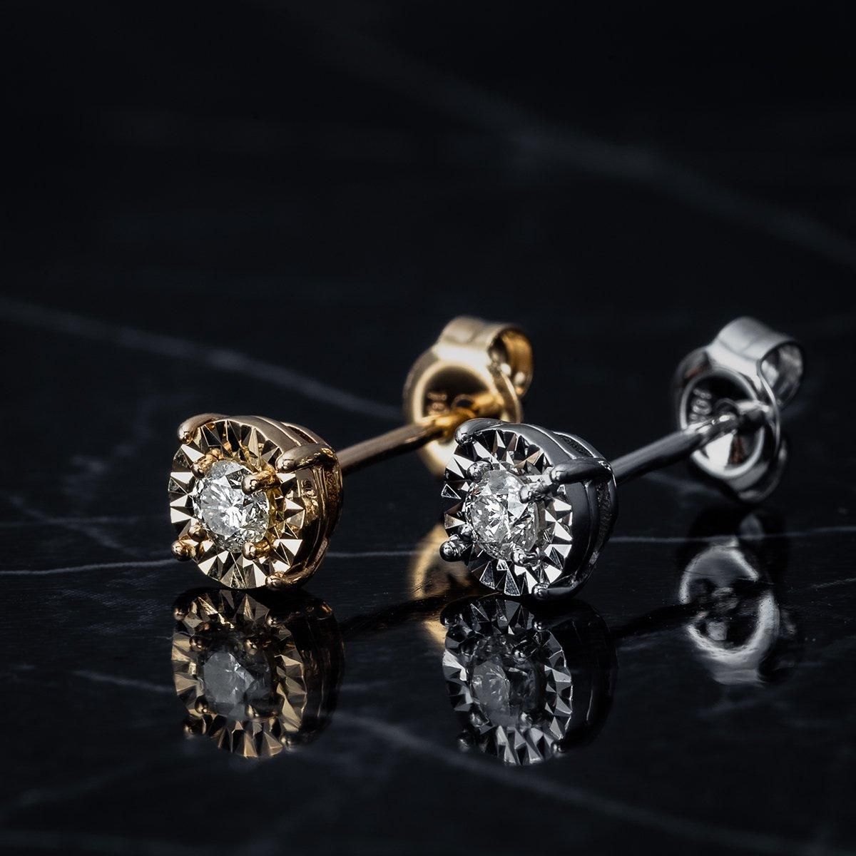 ダイヤモンド 10K イエローゴールド ピアス 5mm E17523XB-10KY