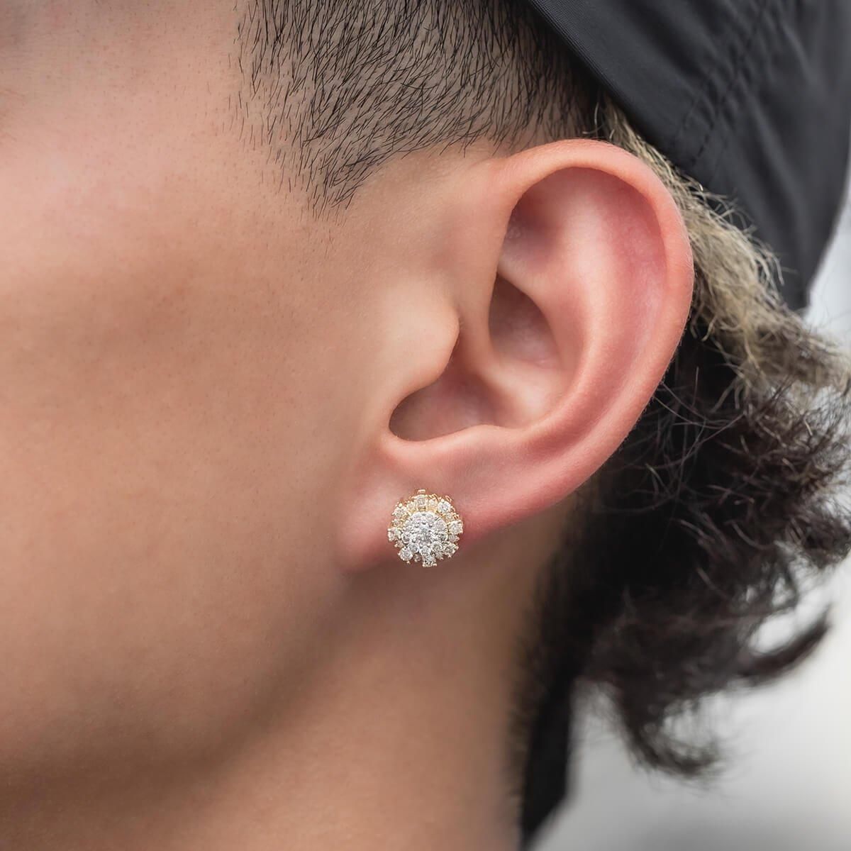 ダイヤモンド 10K イエローゴールド ピアス 10mm A121611 - AVALANCHE