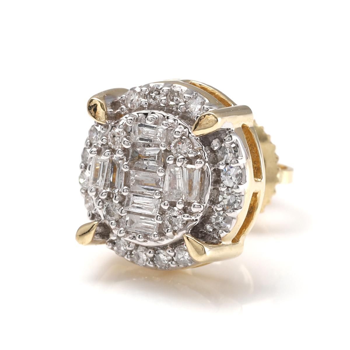 ダイヤモンド 10K イエローゴールド ピアス 10mm A133570 - AVALANCHE