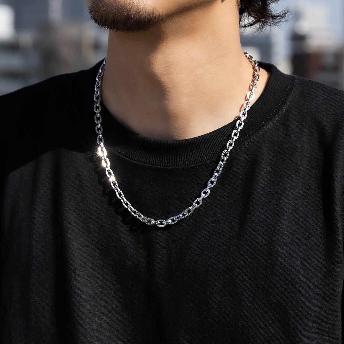 アヴァランチシグネチャー フラットアンカー シルバー ネックレス 幅