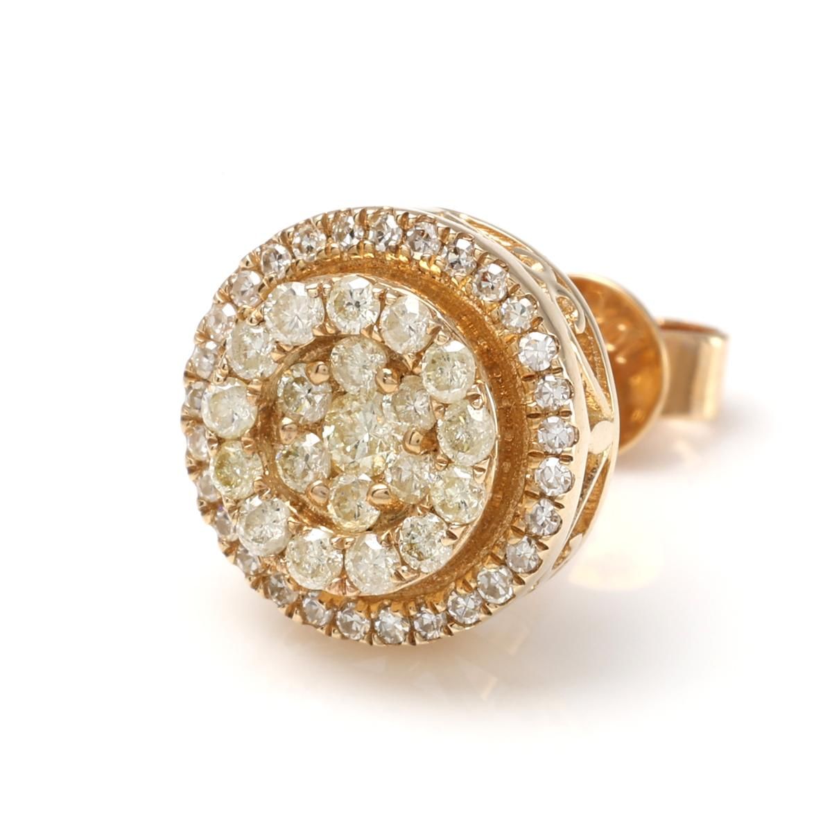 ダイヤモンド 10K イエローゴールド ピアス 10mm - AVALANCHE OFFICIAL