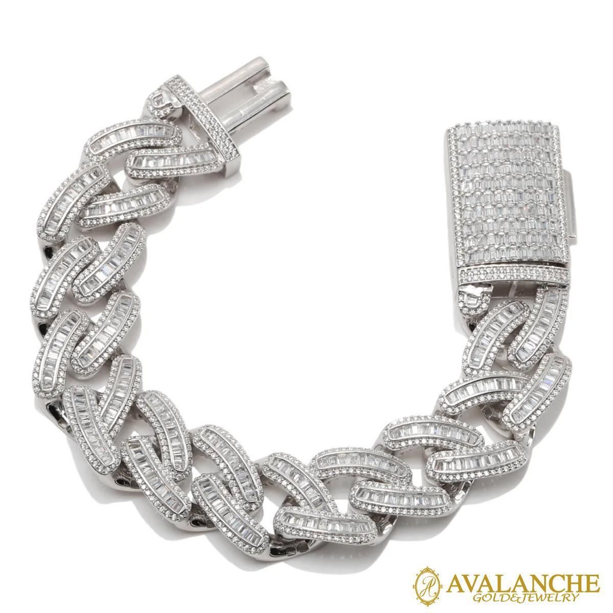 シルバー マイアミブレスレット 幅19mm 20cm AGMB94 - AVALANCHE