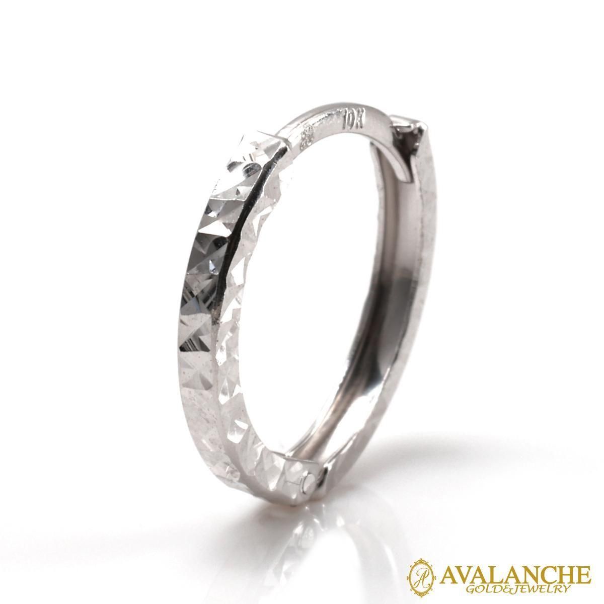 10K ホワイトゴールド ピアス 12mm - AVALANCHE OFFICIAL STORE