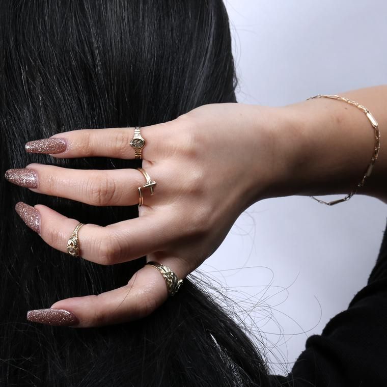 10K イエローゴールド リング 5号-13号 2-3116-01 - AVALANCHE