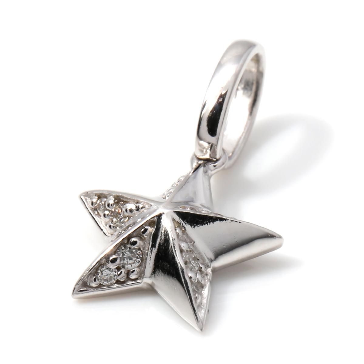 ダイヤモンド 10K ホワイトゴールド ペンダント 3-13724-02