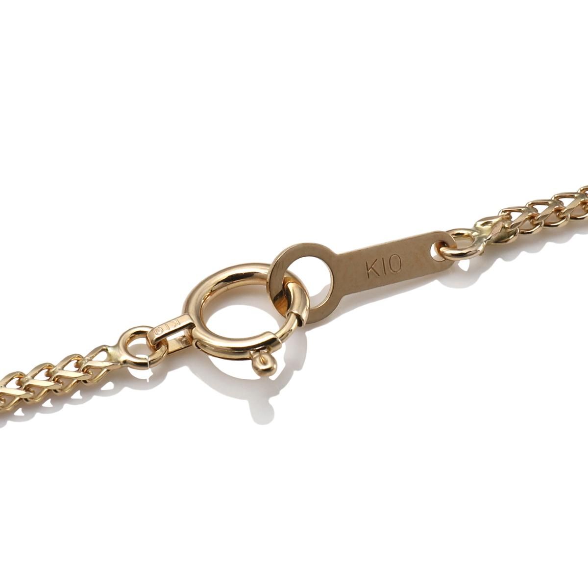 10K イエローゴールド フランクリンネックレス 幅1.5mm 45cm-60cm