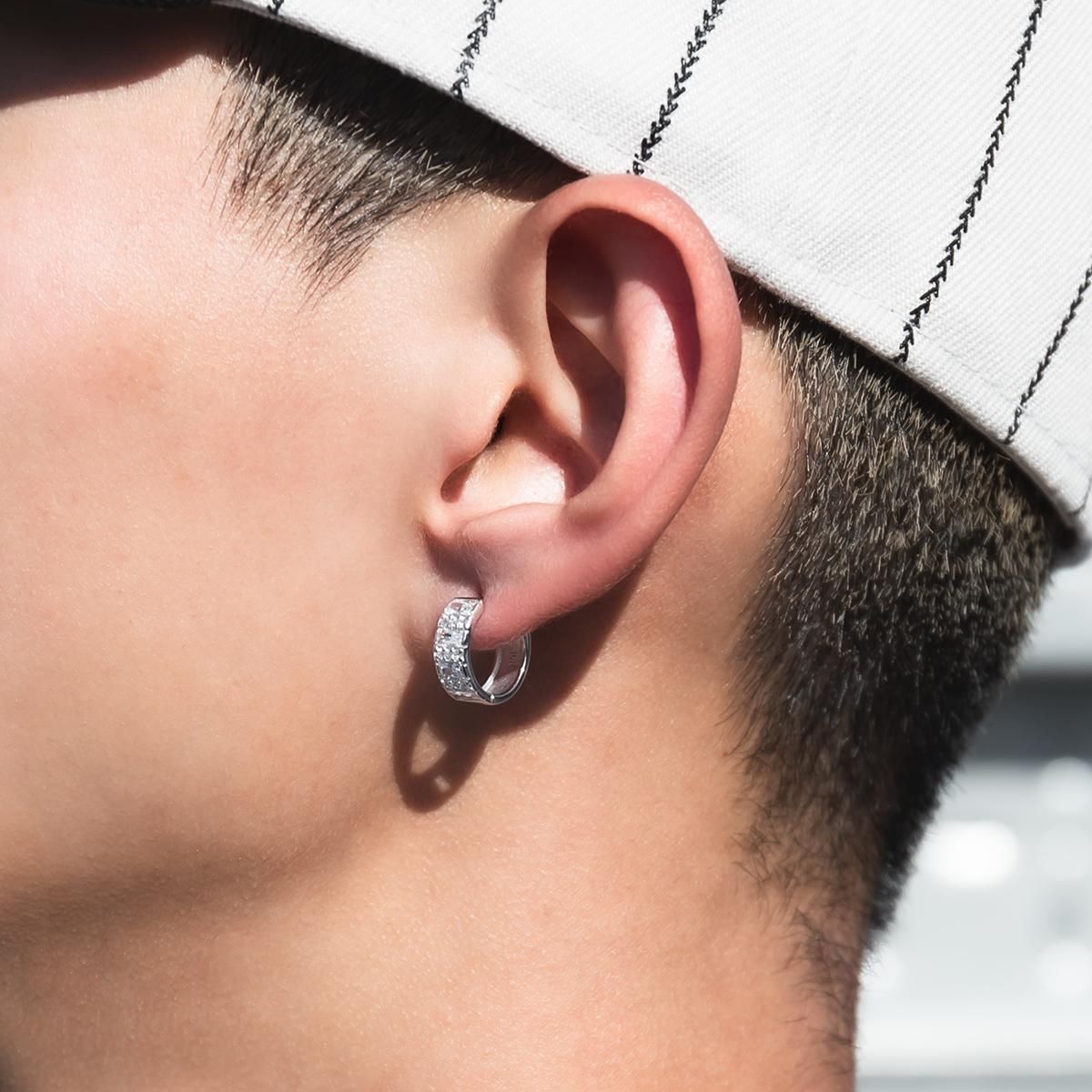 10K ホワイトゴールド ピアス 13mm - AVALANCHE OFFICIAL STORE