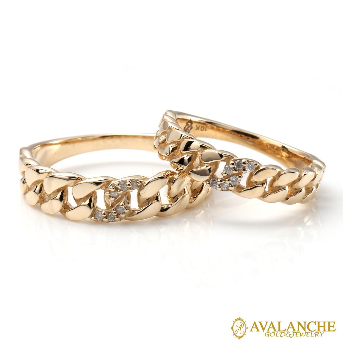 ダイヤモンド 10K イエローゴールド リング 1-9778-01/1-9779-01