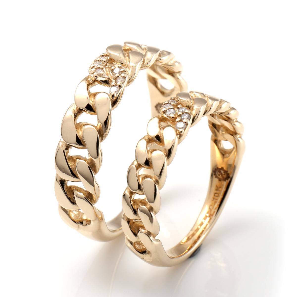 ダイヤモンド 10K イエローゴールド リング 1-9778-01/1-9779-01