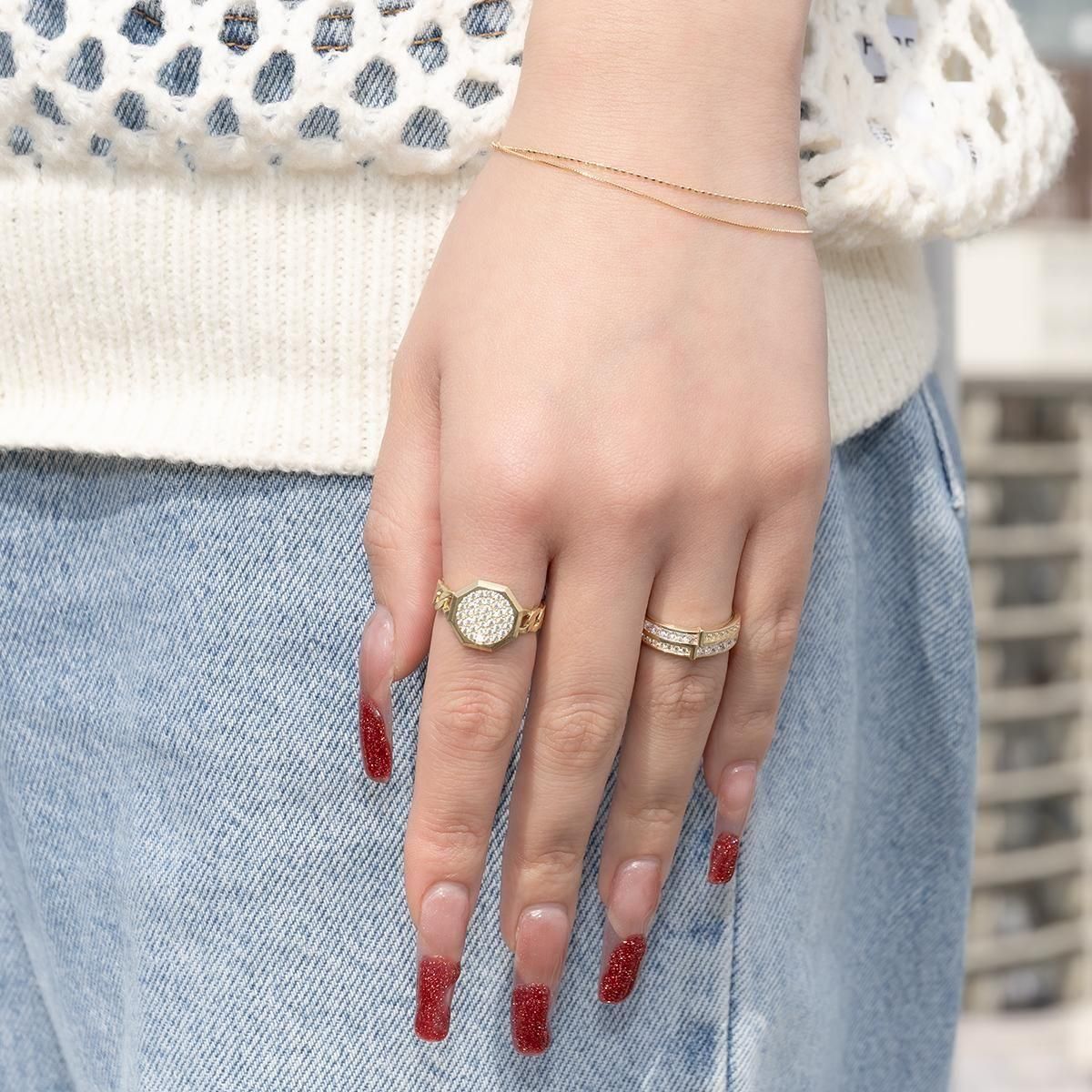 10K イエローゴールド リング 7号-25号 1-9373-01 - AVALANCHE