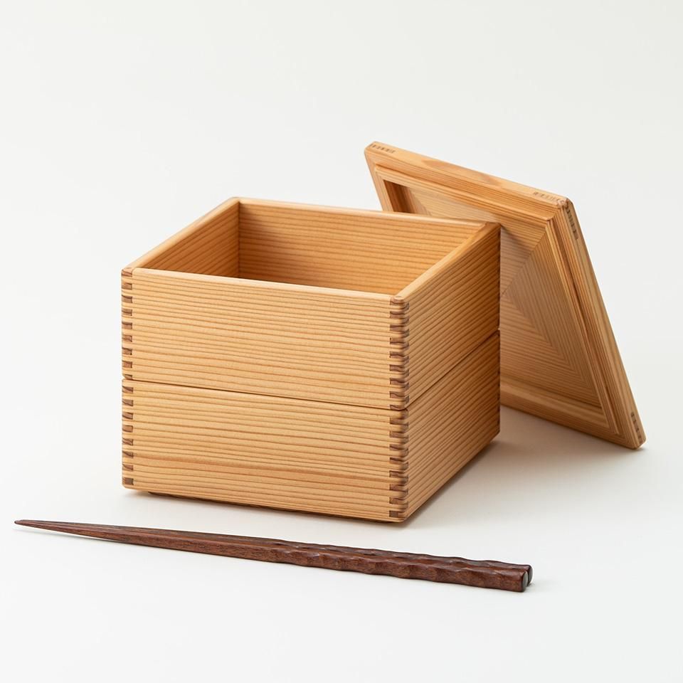 黒木クラフト工房・みやざき杉の二段重（4寸）｜低座の椅子と暮らしの