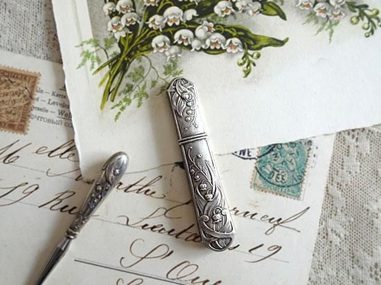 すずらん ニードルケース アンティーク | フランス すずらんモチーフ