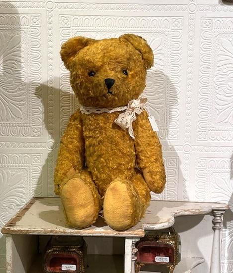 アンティーク テディベア | フランスアンティーク マスタード色の