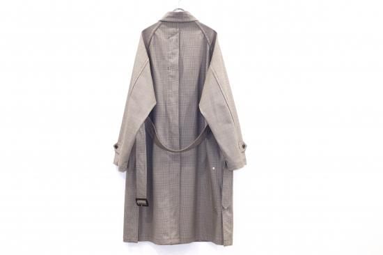 YOKE | DOWNSIZING BAL COLLAR COAT(GLEN CHECK) | ダウンサイジング