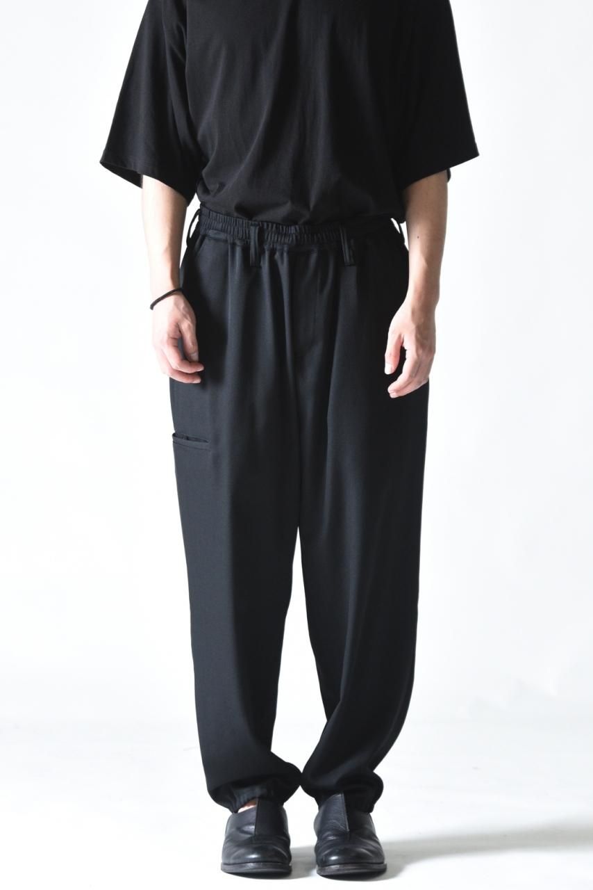 Yohji Yamamoto POUR HOMME ウールギャバジン裾ゴムパンツ - Ka na ta