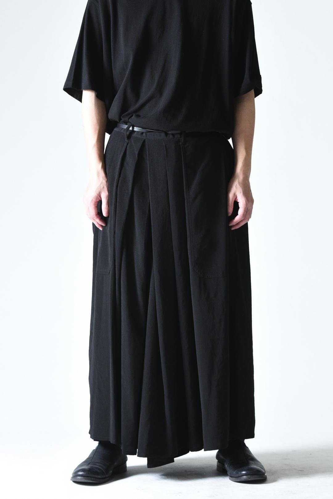 Yohji Yamamoto POUR HOMME トリアセテートタキシードクロス袴パンツ