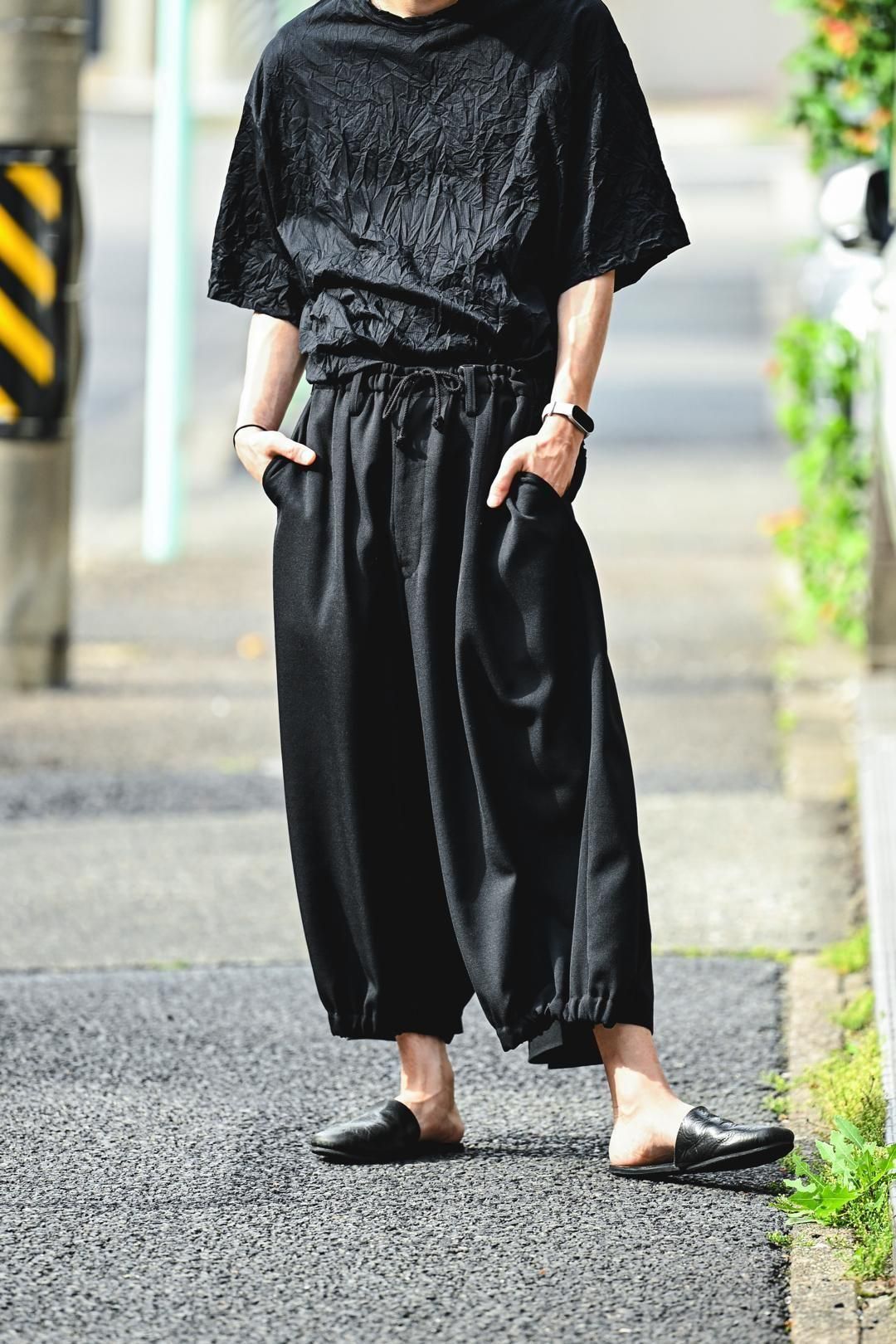 Yohji Yamamoto POUR HOMME アーミーウールギャバジンカラスパンツ