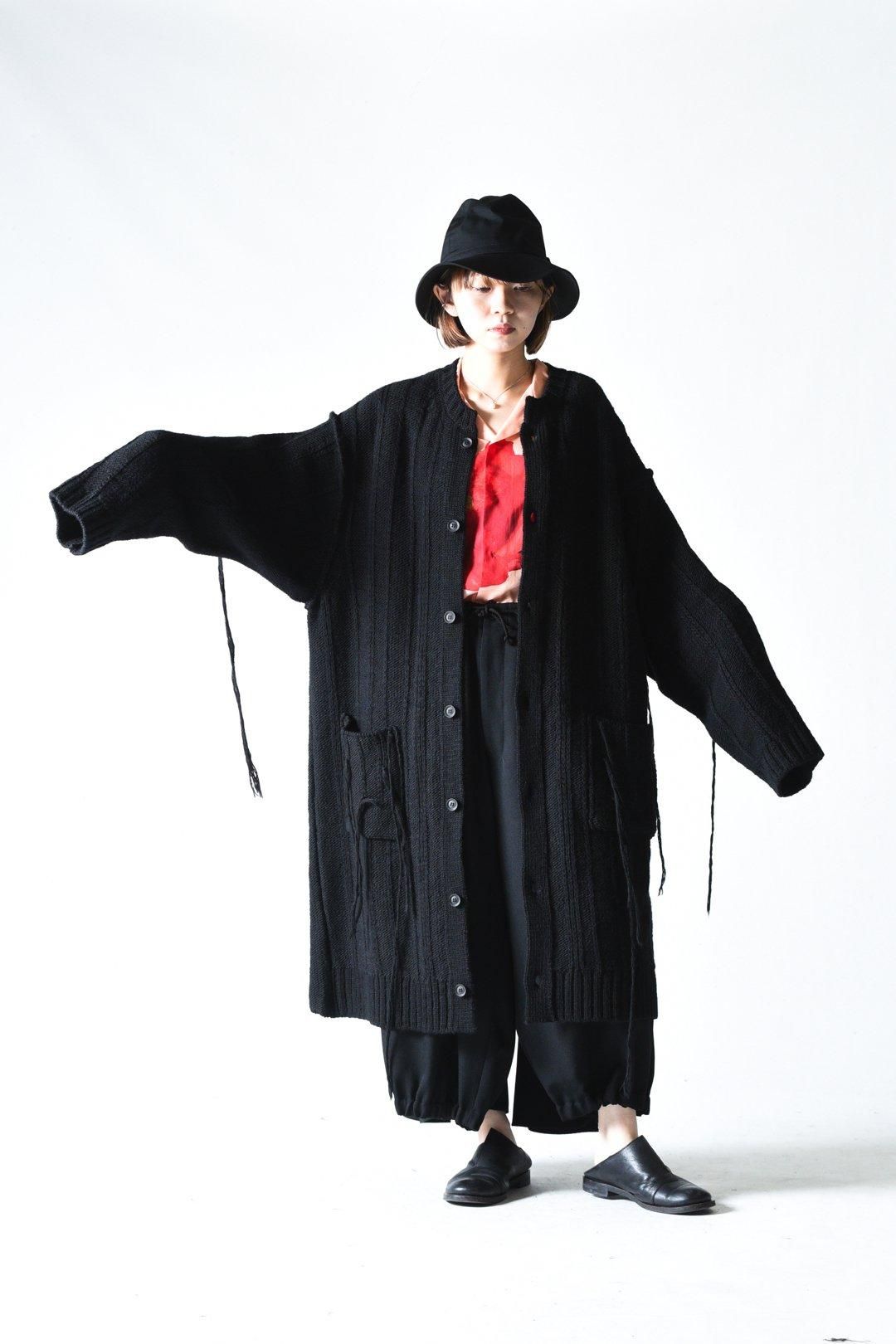 Yohji Yamamoto POUR HOMME 糸ふらしロングニットカーディガン - Ka na