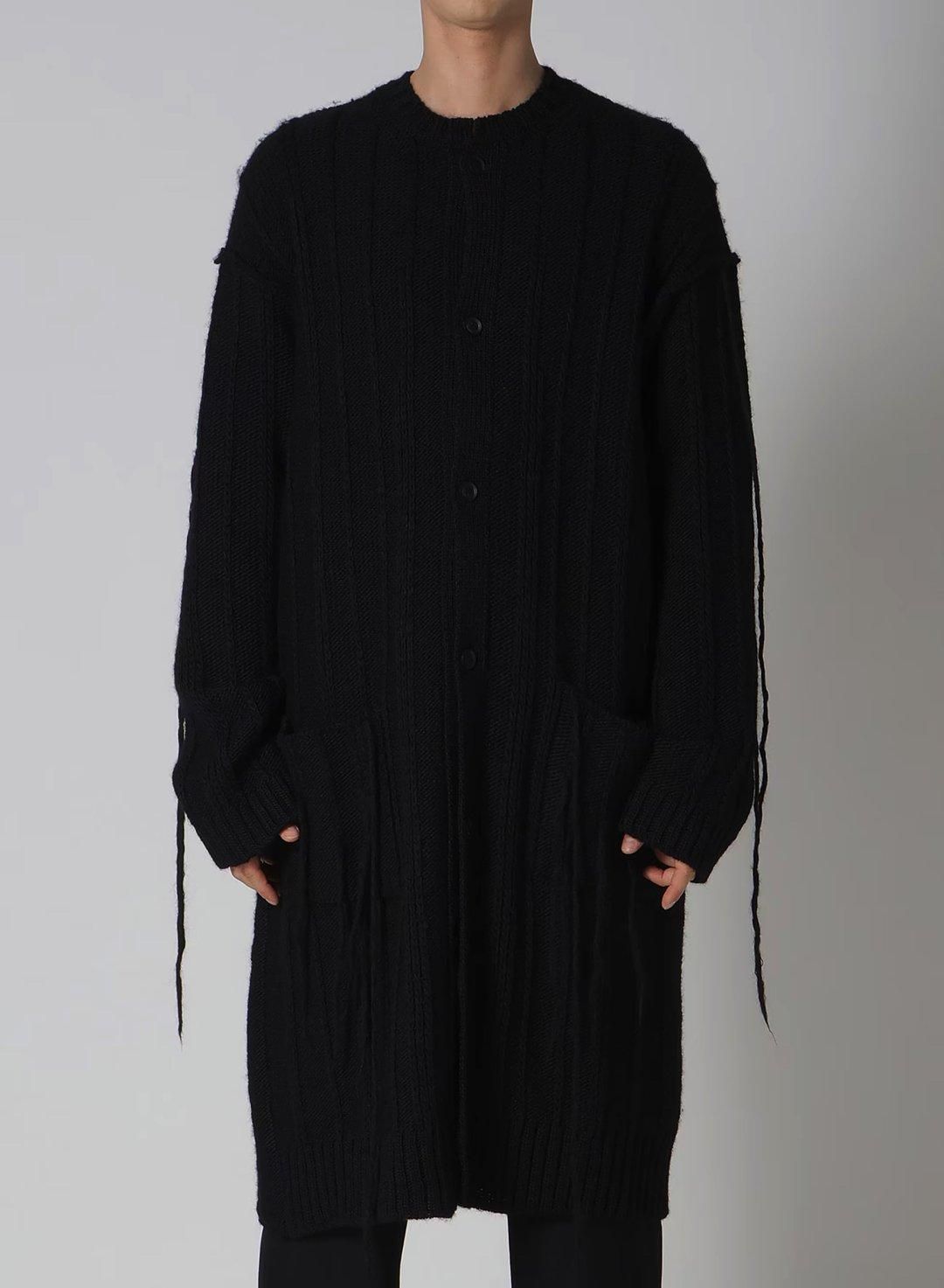 Yohji Yamamoto POUR HOMME 糸ふらしロングニットカーディガン - Ka na