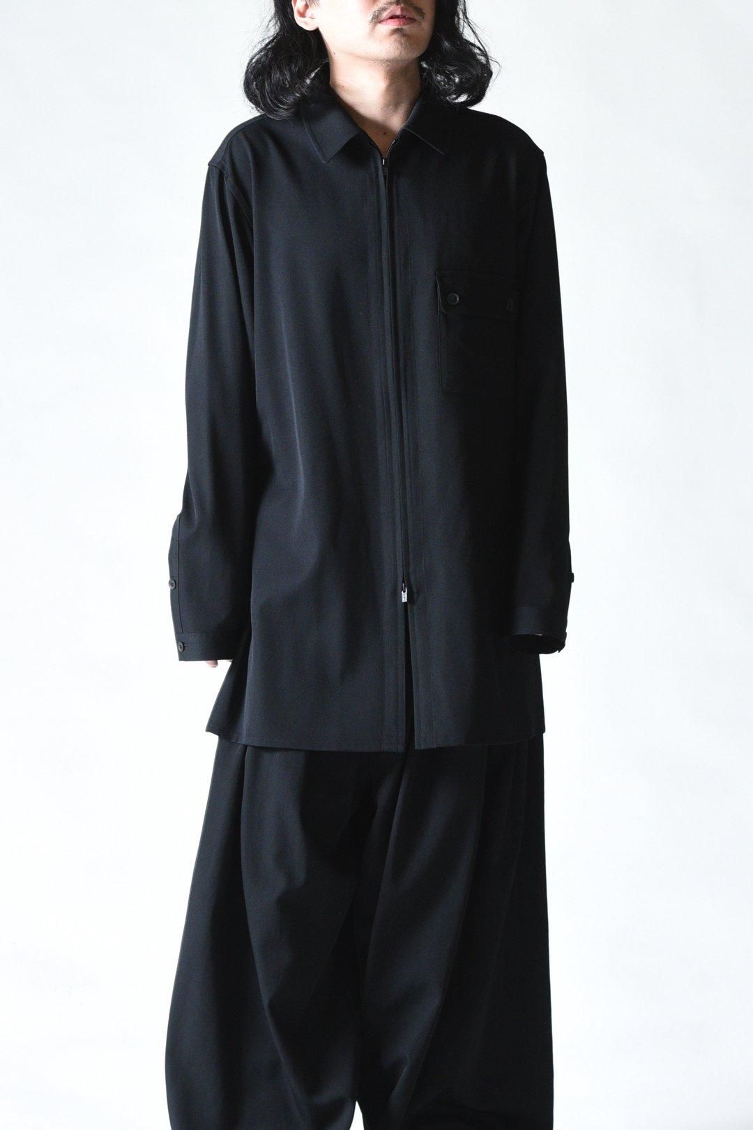 Yohji Yamamoto POUR HOMME ウールギャバジンファスナーブラウス - Ka