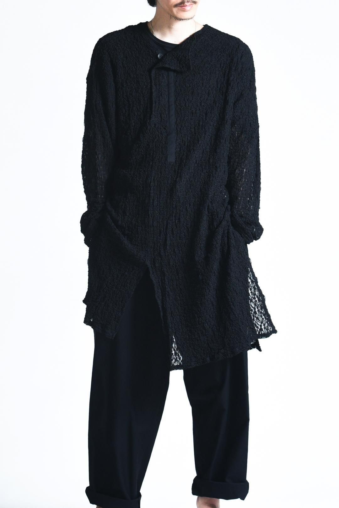 Yohji Yamamoto POUR HOMME 段違いヘンリーネックニット - Ka na ta