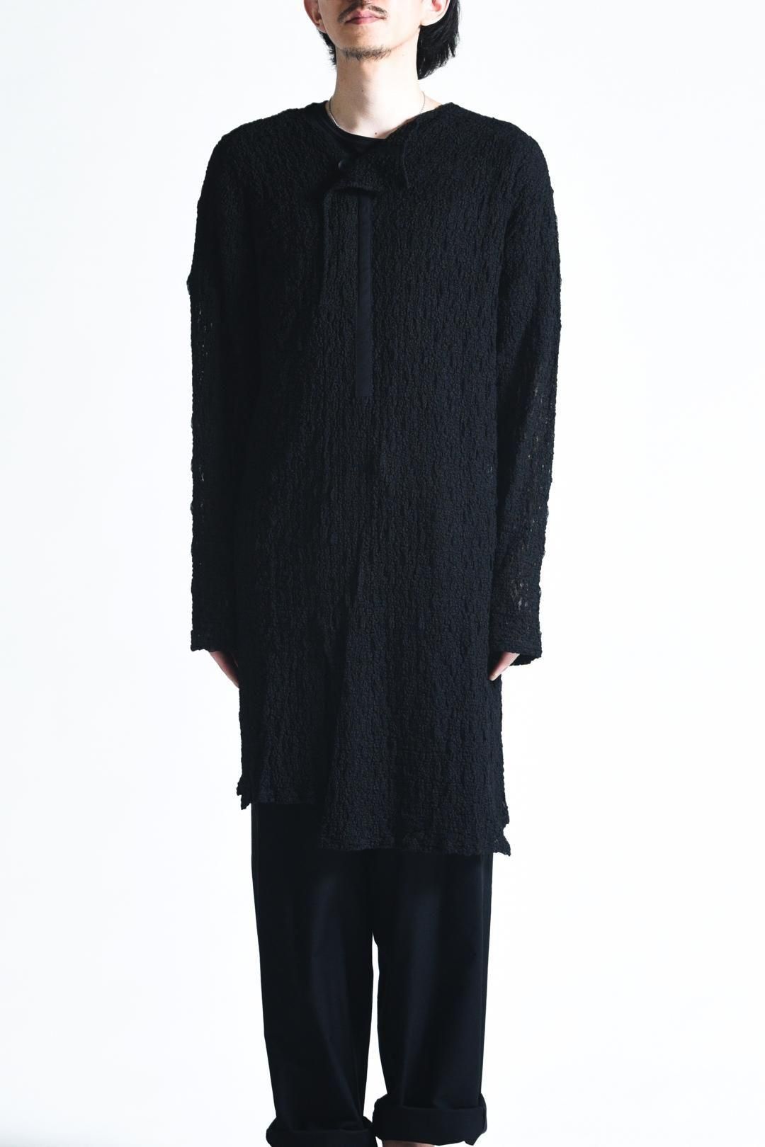 Yohji Yamamoto POUR HOMME 段違いヘンリーネックニット - Ka na ta