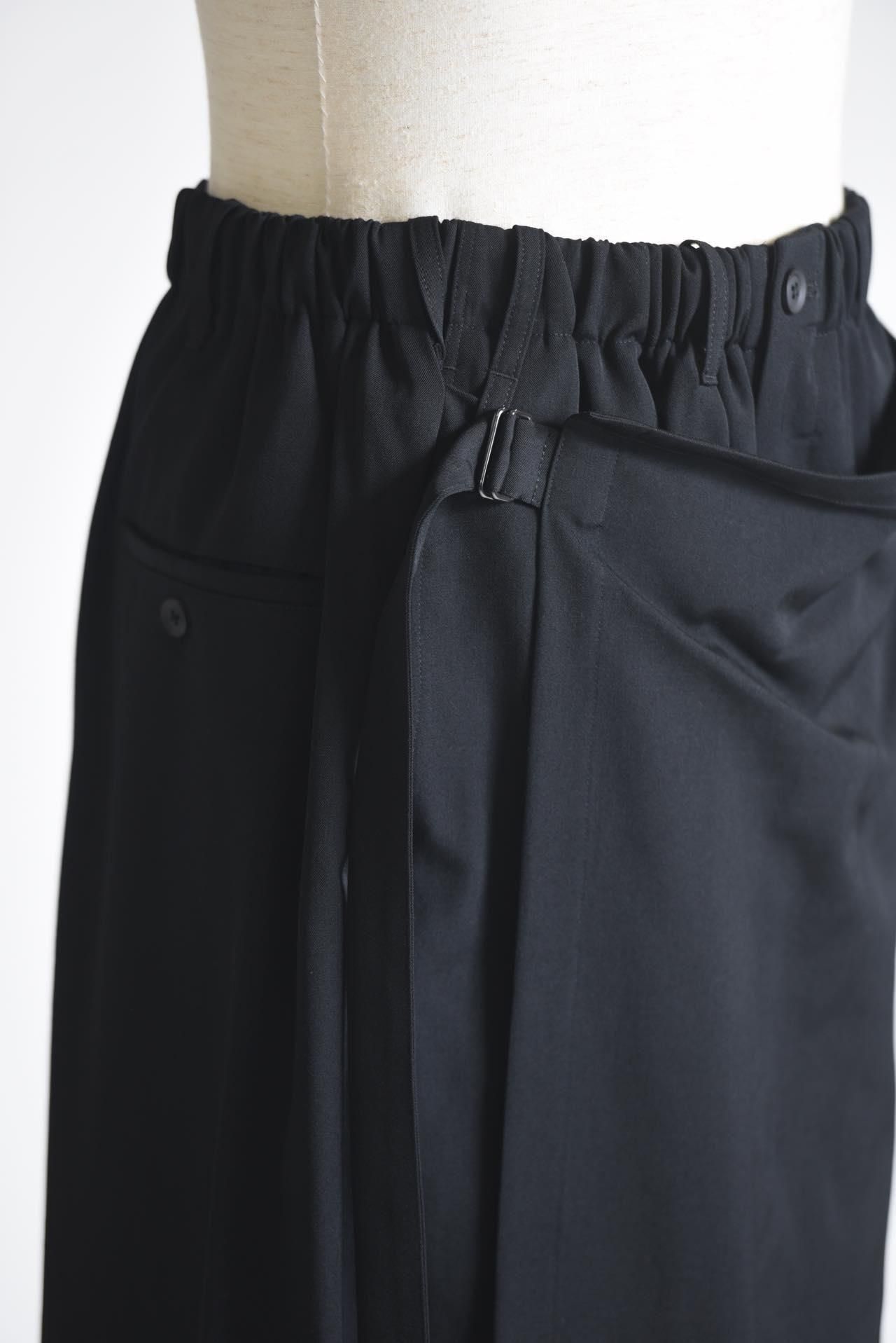 Yohji Yamamoto POUR HOMME ウールギャバジンラップパンツ - Ka na ta