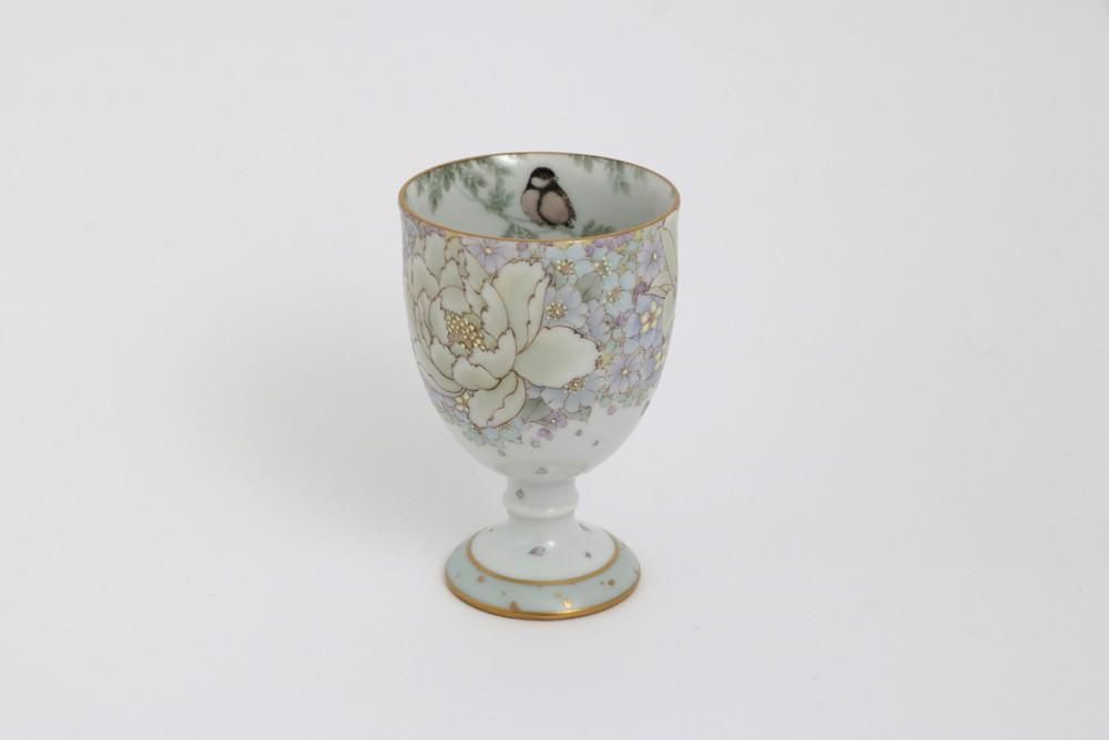 馬上杯 花詰に四十雀 - 石川の伝統工芸 九谷焼作家通販サイト