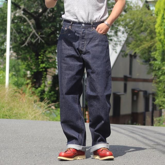 TCBジーンズ Baggy 50's Jeans 13.5oz ワンウォッシュ インディゴデニム